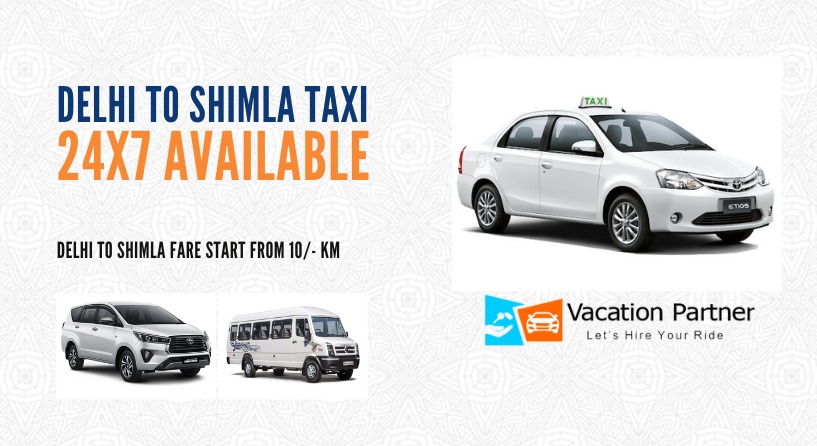 Delhi To Shimla Taxi Service