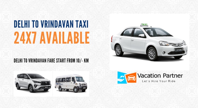 Delhi To Vrindavan Taxi Service