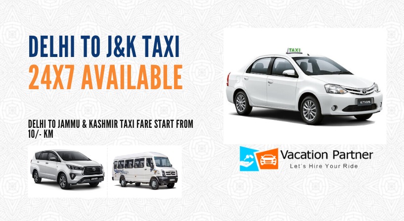 Delhi To Jammu and Kashmir Taxi Service